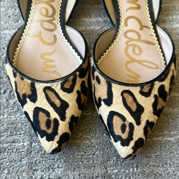 Sam Edelman Brown and Black Flats with Animal Print - Picture 3 of 7